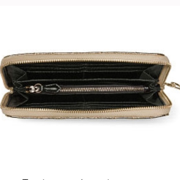 Victoria’s Secret Gold Metallic Accordion Wallet NWT - Picture 2 of 12